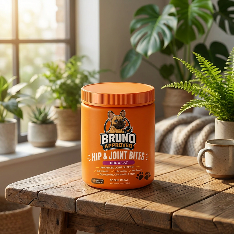 Bruno Approved jar styled in a premium home setting